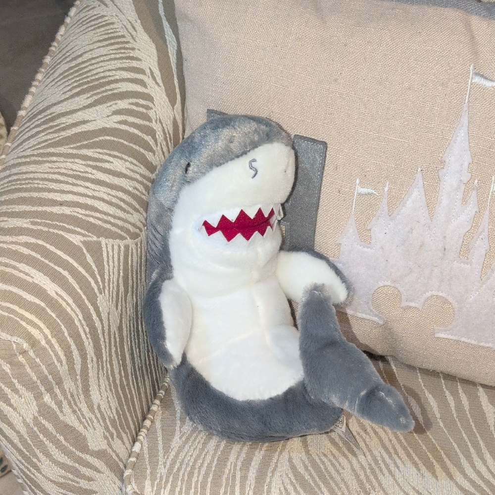 Fiesta Gray and White Plush Shark Toy